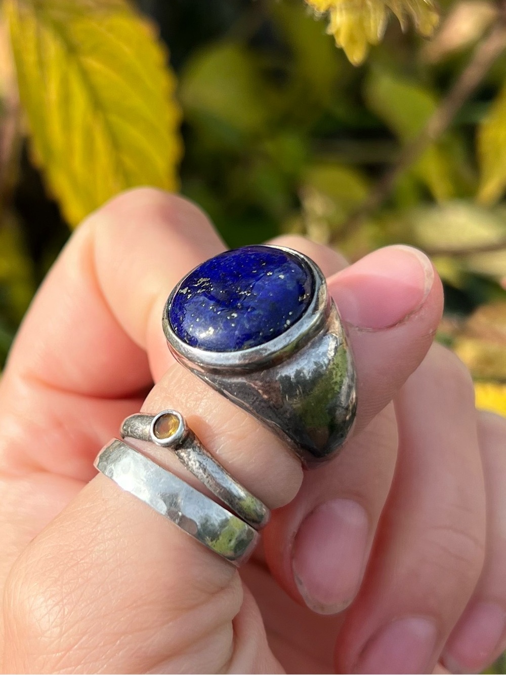Silver Blue Lapis Lazuli Ring